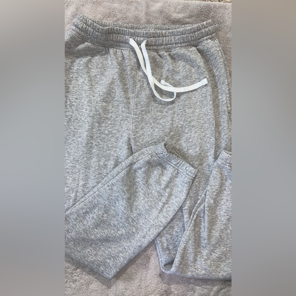 Gray Sweatpants with Drawstring